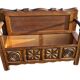 Small breton trunk bench with armrests