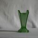 Art deco scallop vase with floral frog