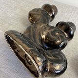 Pair of Vallauris iridescent ceramic candle holders