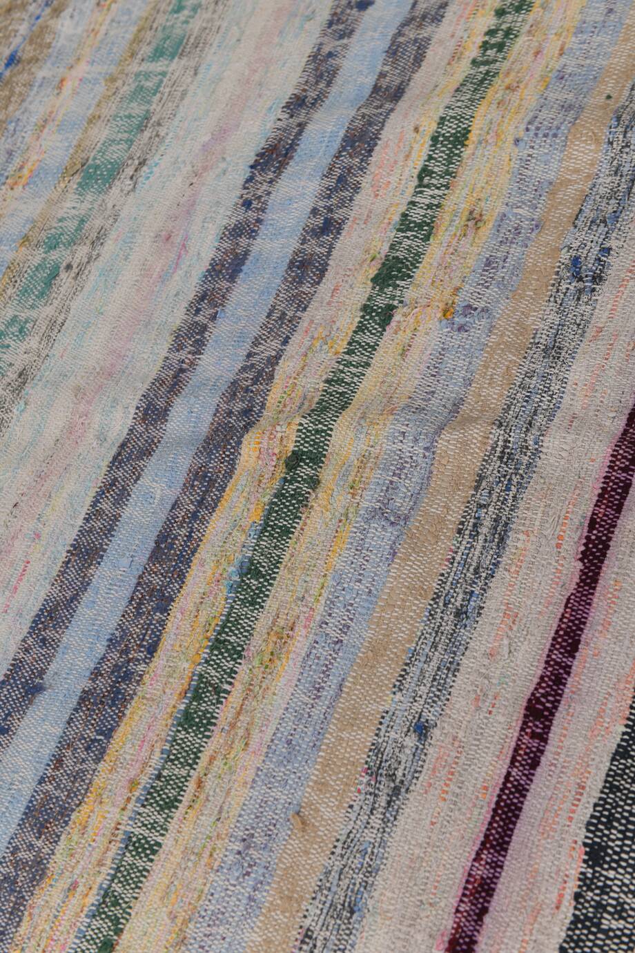 Large Striped Multicolor Vintage Kilim Rug, 292x327Cm