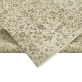 Handmade one-of-a-kind oriental beige carpet 197 cm x 300 cm