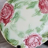 Vintage dessert plate with pink flowers