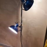 Lampadaire réglable en métal bleu