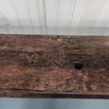 2m40 - Large old wooden workbench - vice - valet