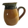 Terracotta pitcher, bicolor yellow and green