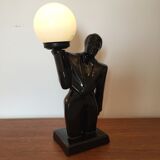 Coffee boy porcelain lamp 1980