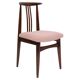 Mid-Century Beech Chair in Pale Pink Boucle, Walnut Wood, by M. Zielinski, Europe, 1960s