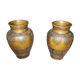Lot de deux vases en bronze japonnais