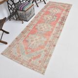 Tapis persan vintage rouge et beige 3 x 9, 98 x 285 cm SK 21187