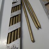 Set of modular Nagel candlesticks from the 1970s + 7 vintage candles