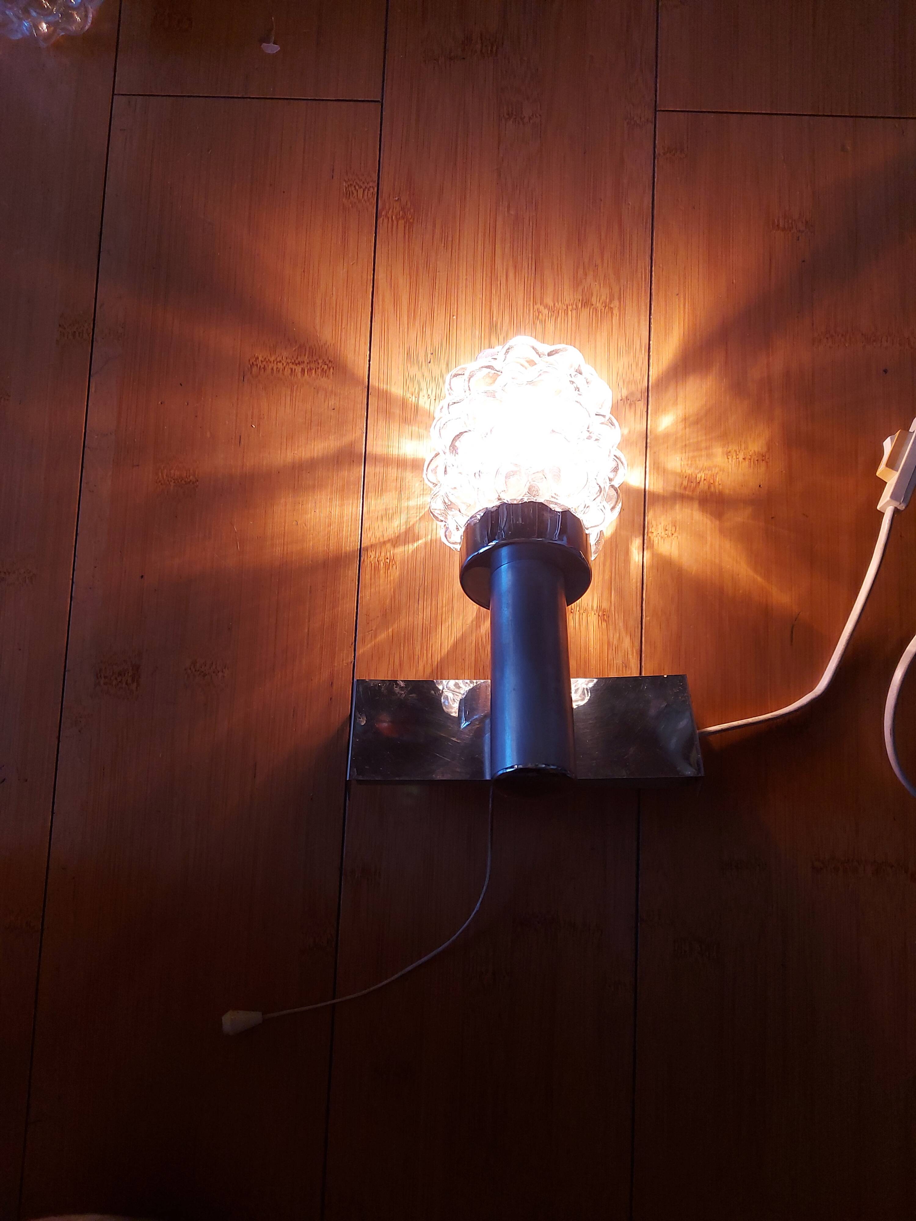Pair of vintage 70's wall lights