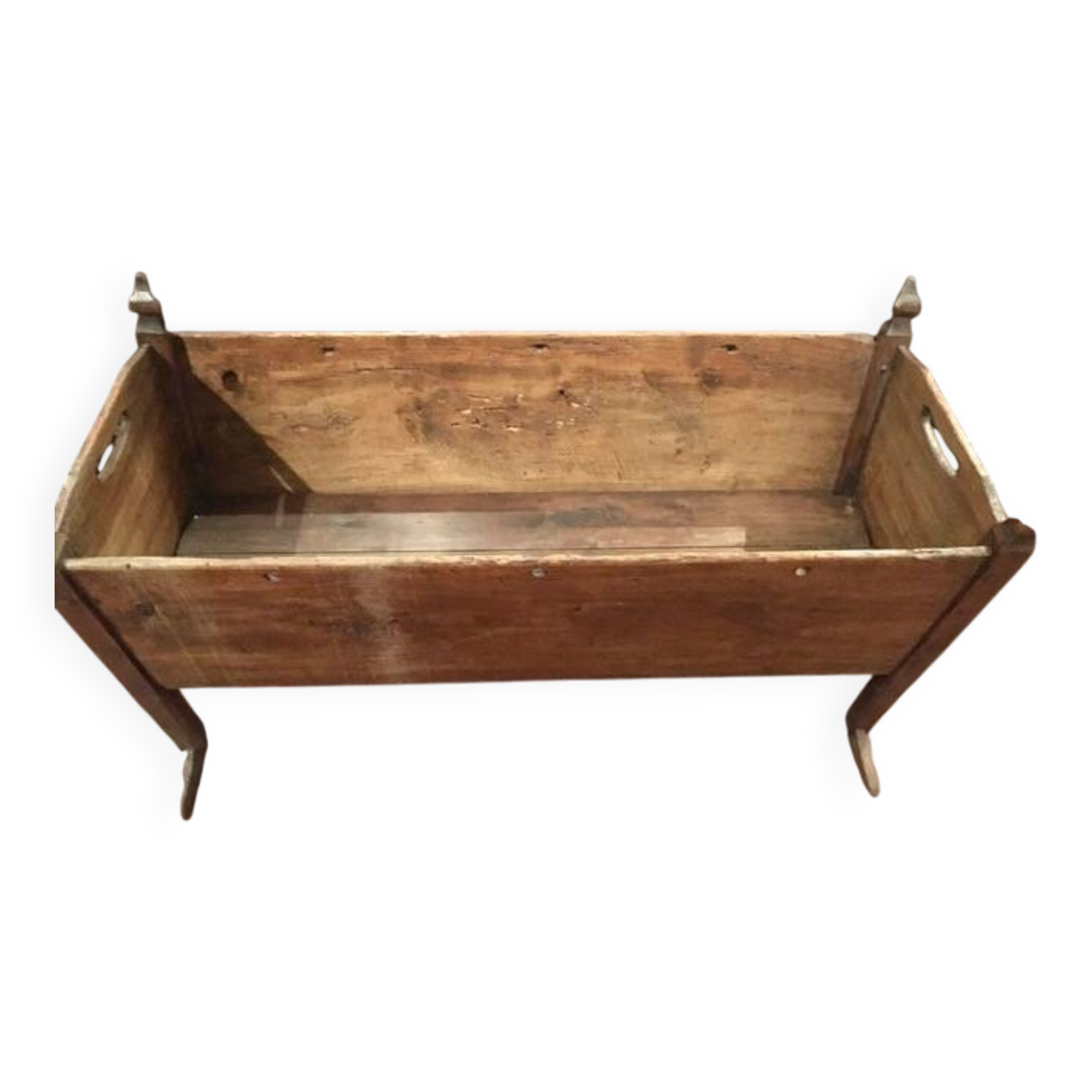 Antique wooden rocking cradle