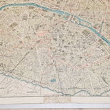 Old map of the city of Paris, 1911