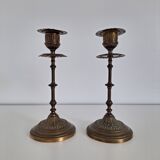 Vintage brass candle holders