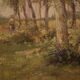 Painting landscape signed by M. Gheduzzi from the 40s