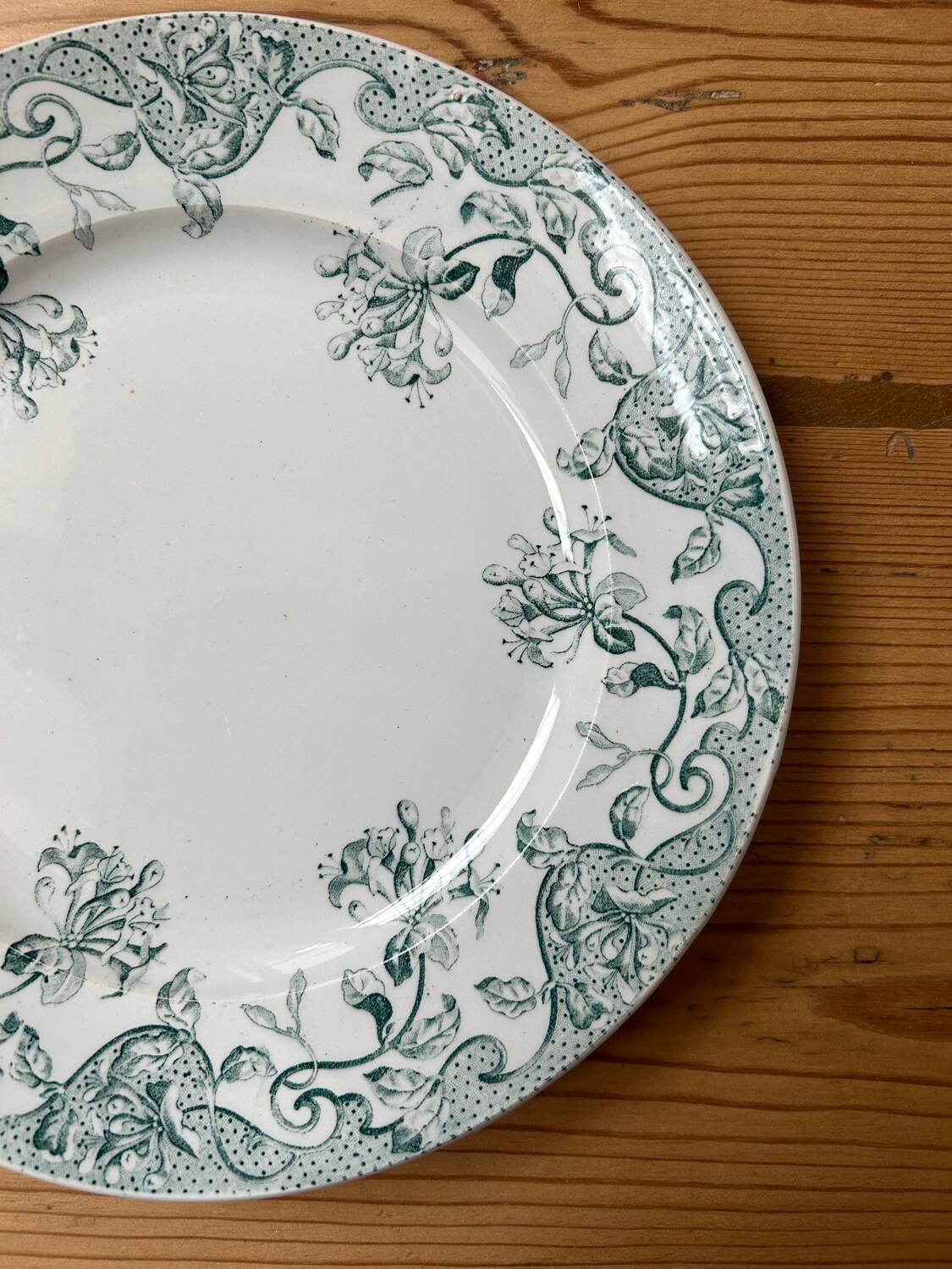 Set of 6 old Terre de Fer flat plates