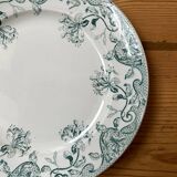 Set of 6 old flat plates Terre de Fer