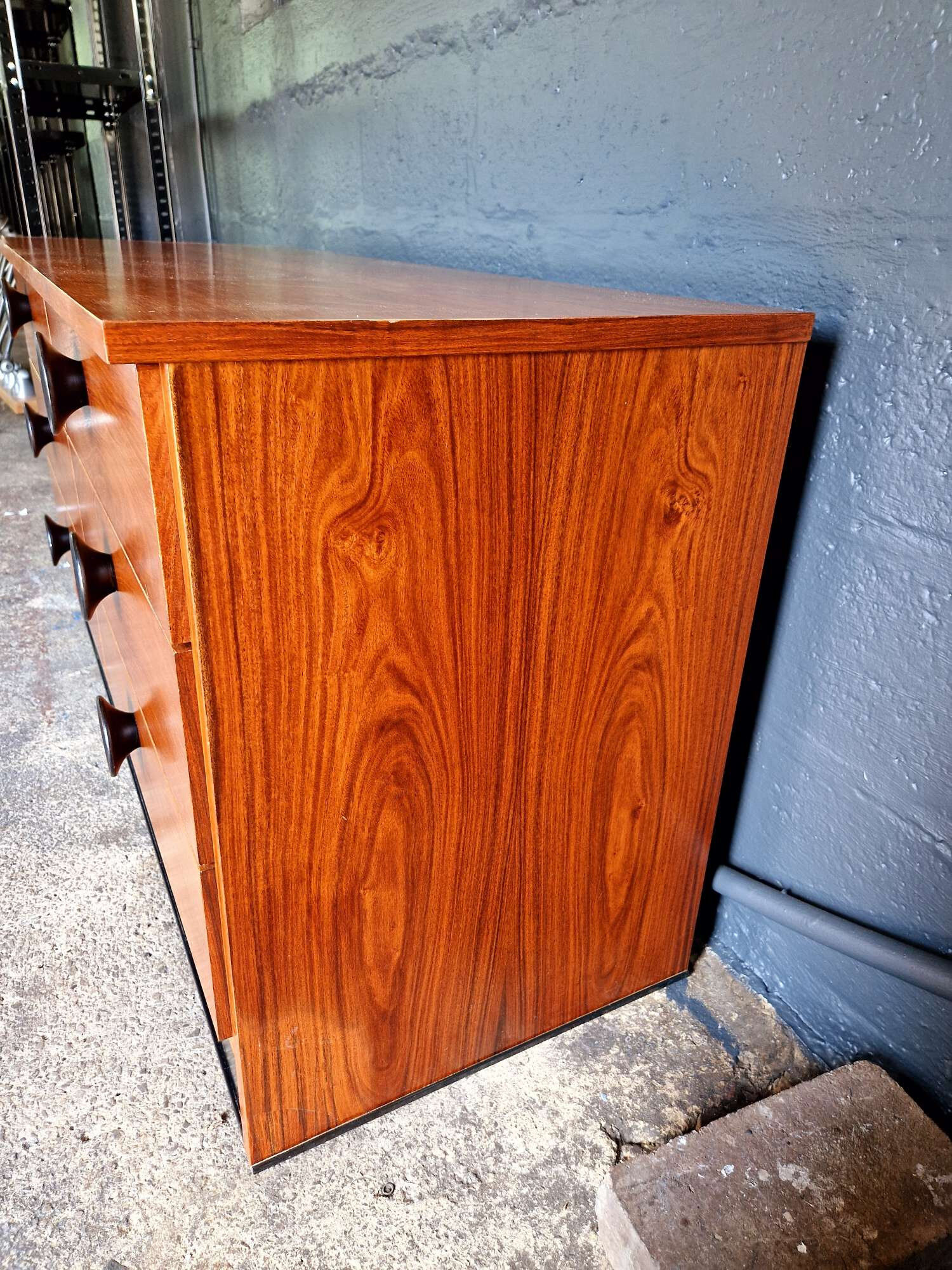 6-drawer chest of drawers in rosewood, 1960s-70s