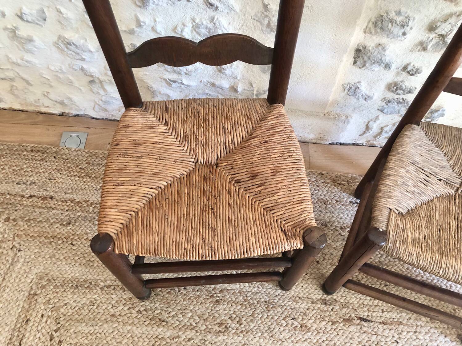 2 antique wooden chairs