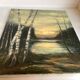 Tableau coucher de soleil huile sur toile signée