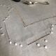 Antique linen tablecloth and whipped cream silk