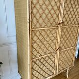 Vintage rattan cabinet