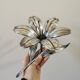 Vintage ashtray flower in silver metal