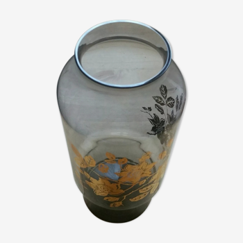 Retro vase smoked glass