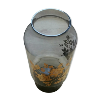 Retro vase smoked glass