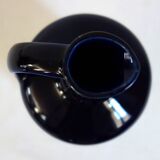 Glazed stoneware ceramic pitcher signed Dolphi, France