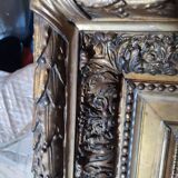 Miroir classique recouvert de feuilles d'or, 162x122 cm