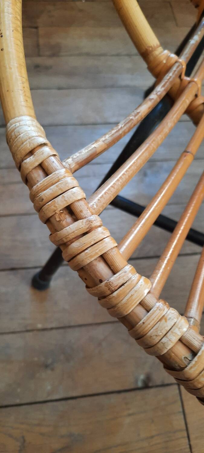 Pair of rattan armchairs