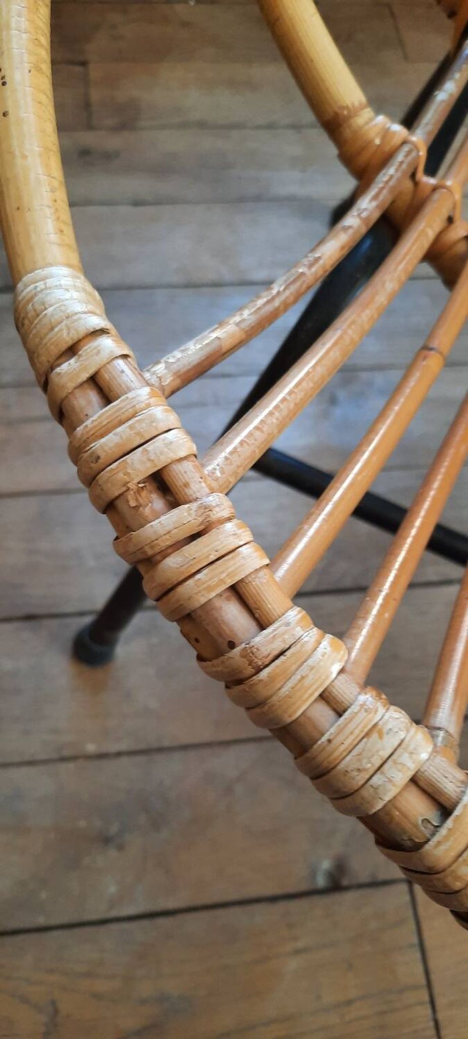 Pair of rattan armchairs
