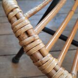 Pair of rattan armchairs