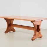 Table à manger en chêne Meubelfabriek Oisterwijk années 1940