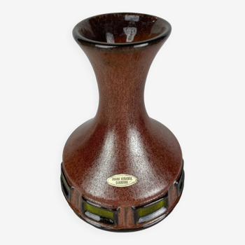 Vase made in Denmark brown and green