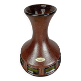 Vase made in Denmark brown and green