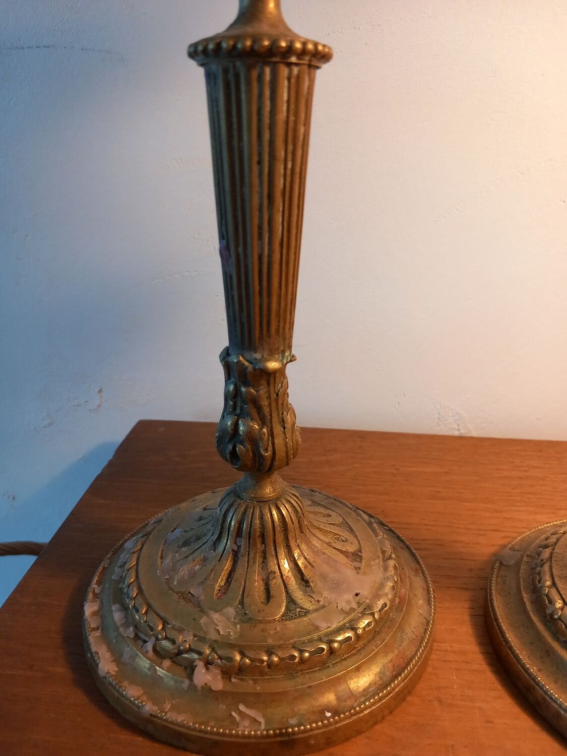 Pair of brass candlesticks
