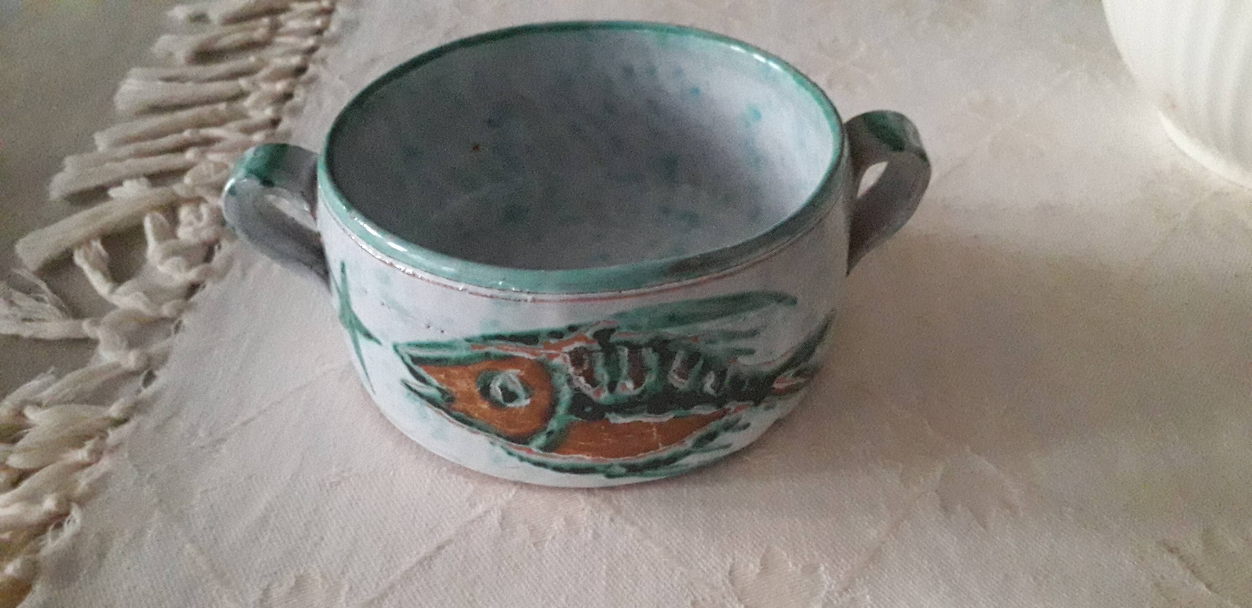 Vintage ceramic Vallauris pocket emptier