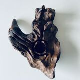 Raw vine candle holder