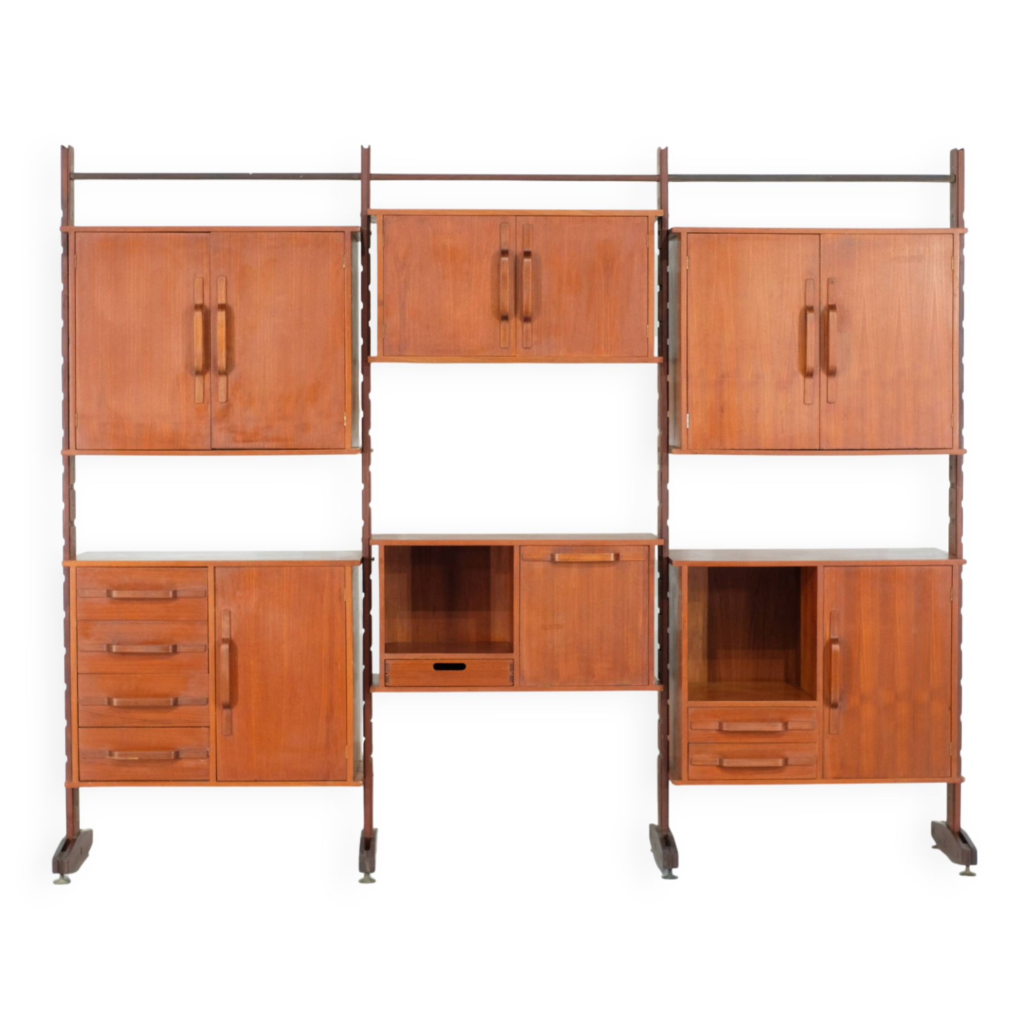Italian teak wall unit - 1960s
