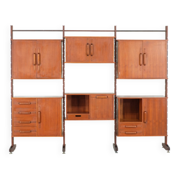 Italian teak wall unit - 1960s