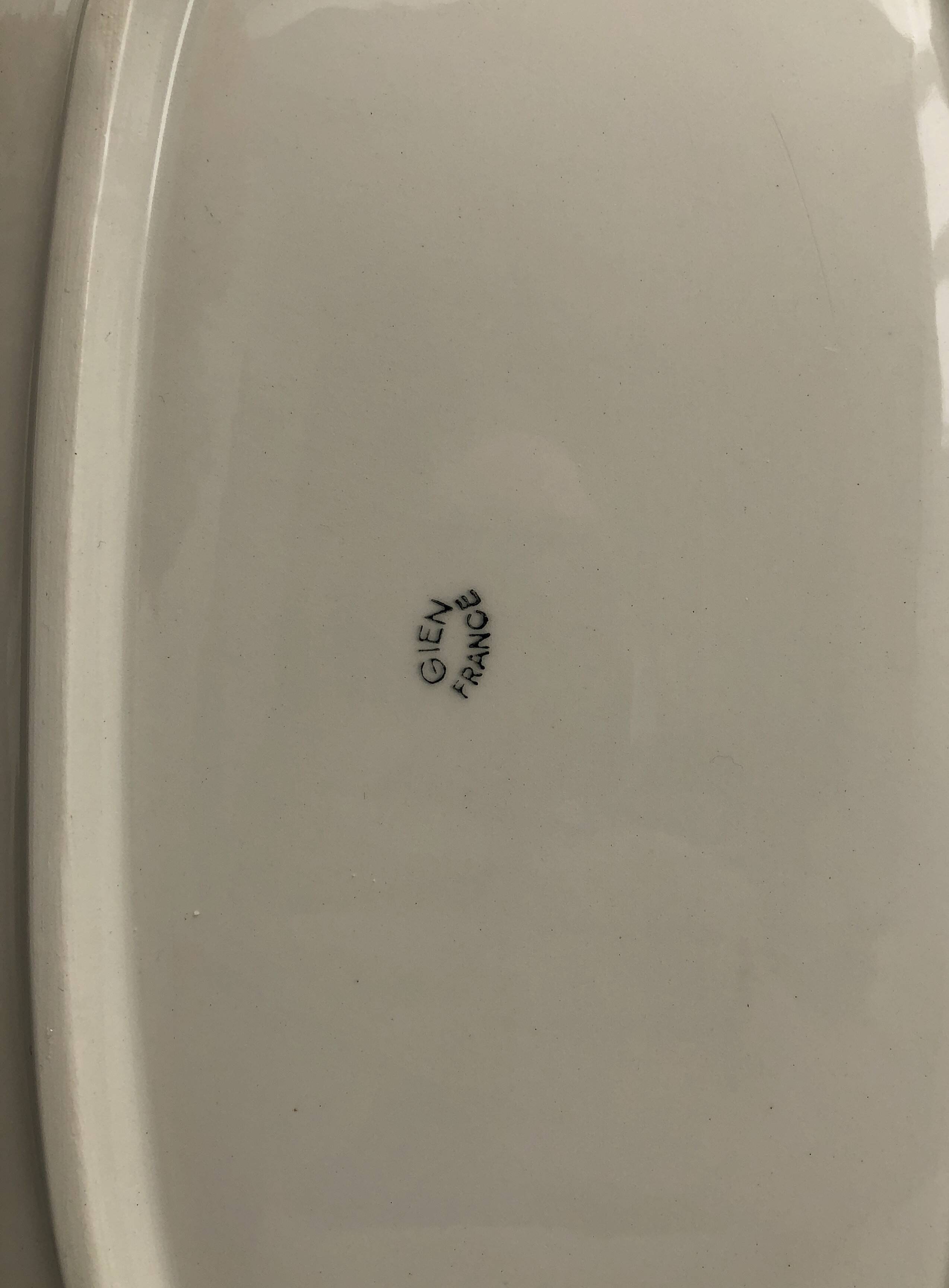 Gien France floral plate from the 1970s