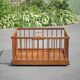 Folding wooden baby park on wheels, vintage park
