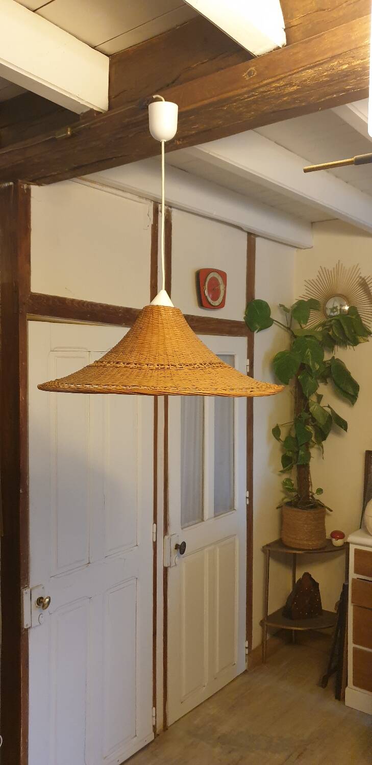 Rattan pendant light 59 cm