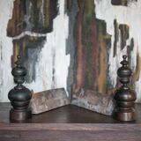 Vintage chenets, pair of chenets, fireplace accessory.