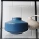 Marschner ceramic vase matt blue