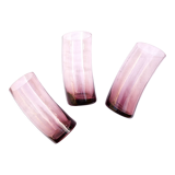 Ensemble de 3 verres à eau violine penchés