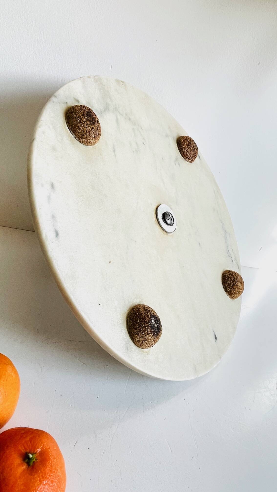 Plateau à fromage marbre et bois vintage