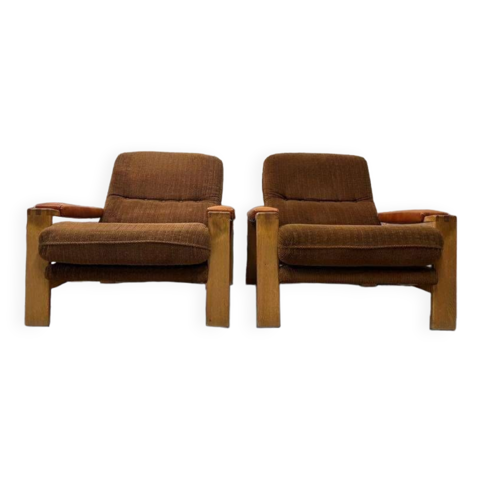 Ensemble de 2 fauteuils vintage / fauteuils club / fauteuils vintage